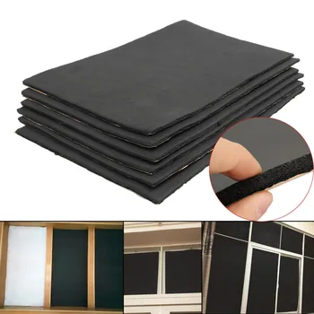 

6pcs/set 30cmx50cm Car Sound Proofing Deadening Anti-noise Sound Insulation Cotton Heat Closed Cell Foam Interior Accessories