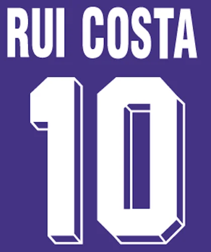 Войлок#9 Batistuta Nameset#10 Rui Cha Nameset настроить футбольные цифры буквы тепловой печати футбольная подкладка - Цвет: 10 RUI COSTA