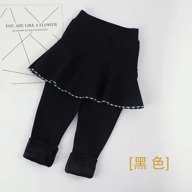 Winter Children Pants Cotton Skirt-leggins For Kids Thicken Toddler Leggings 2-8years Baby Trousers Skinny Clothing