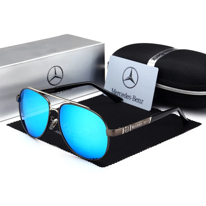 Солнцезащитные очки Mercedes, роскошные брендовые ретро очки, женские модные зеркальные очки для покупок, мужские поляризованные очки для вождения, оригинальная коробка MB751