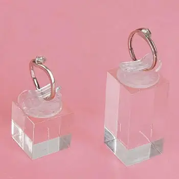 

Set Of 7 Jewelry Display Stand Showcase Organizer Clear Acrylic Riser Holder