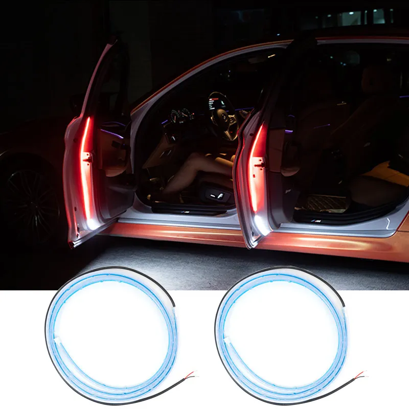 Car LED Strip Lights Universal Opening Door Warning Lamp Interior Safety Strobe Signal Lamps Anti Rear-end Collision | Автомобили и
