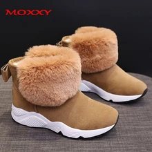 Новые дизайнерские зимние ботинки женские теплые зимние ботинки на меху мягкие удобные плюшевые меховые ботинки без застежки Женские Кроссовки Женская обувь на плоской подошве