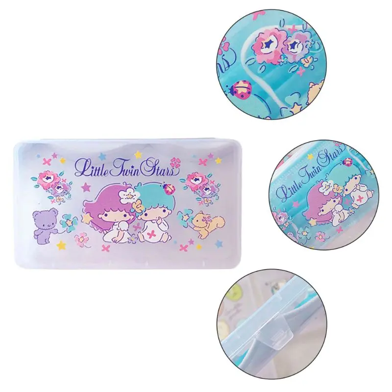 Cute Cartoon Animal Print Disposable Mask Storage Box Holder Dustproof Moisture-Proof Container Portable Jewelry Organizer