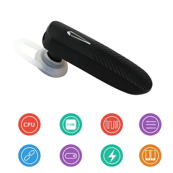 

Bluetooth Headset Wireless Sport In-Ear Earphone Headphone With Mic Earbuds & Cases Clip For IPhone Xiaomi Samsung Huawei Oppo