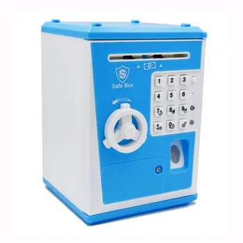 

Electronic Piggy Bank ATM Fingerprint Password Money Box Safe Box Cash Coin Money Saving Box Automatic Deposit Banknote Kid Gift