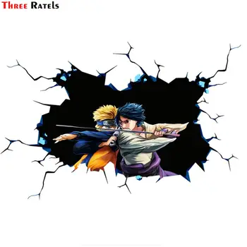 

Three Ratels CHY4 Naruto Uzumaki cool funny Anime cartoon 3D Stickers for car apple macbook decal