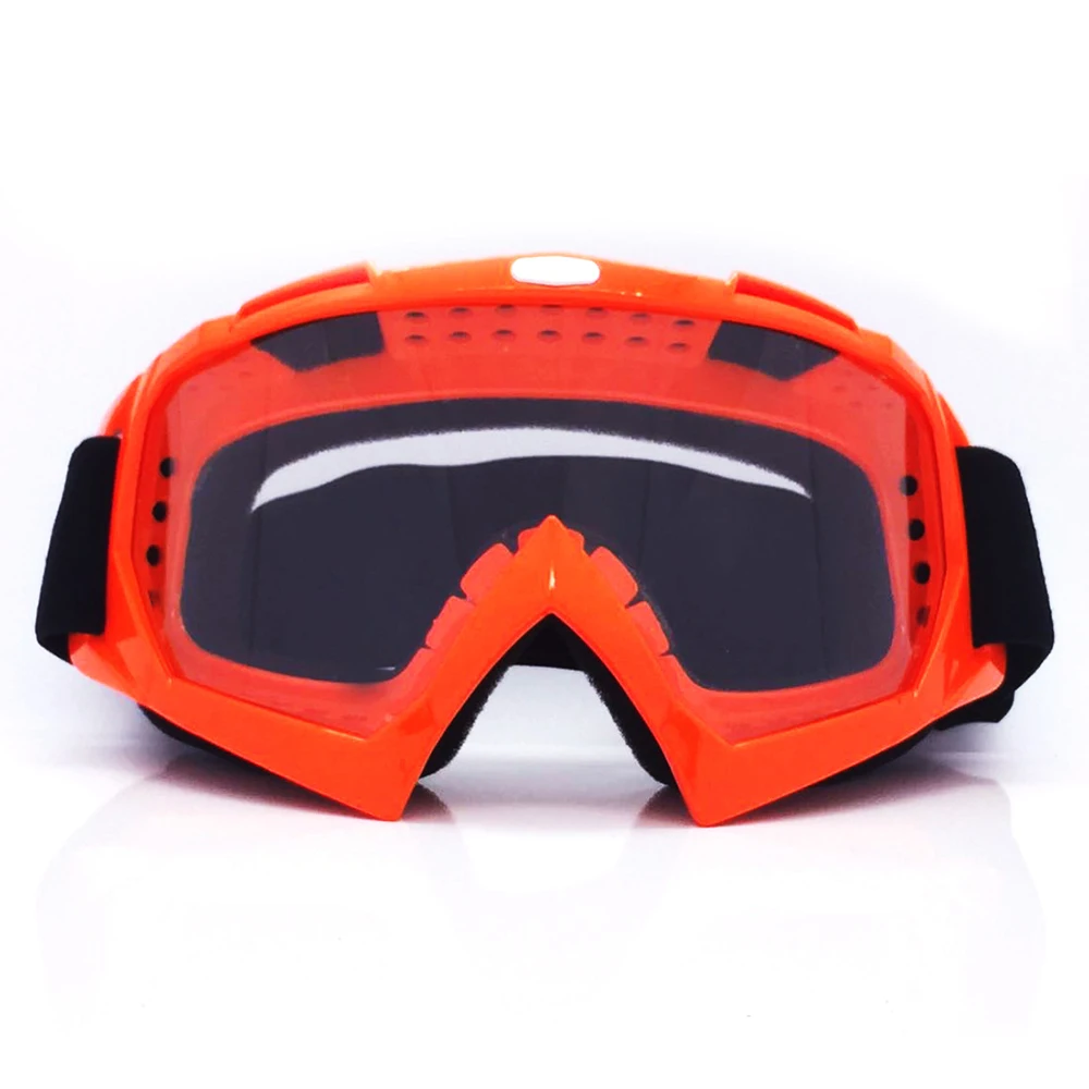 Orange frame transp Водонепроницаемые противотуманные пылезащитные очки гонщика очки универсальные дорожные DH очки для мотокросса прочные ветрозащитные - Цвет: Orange frame transp