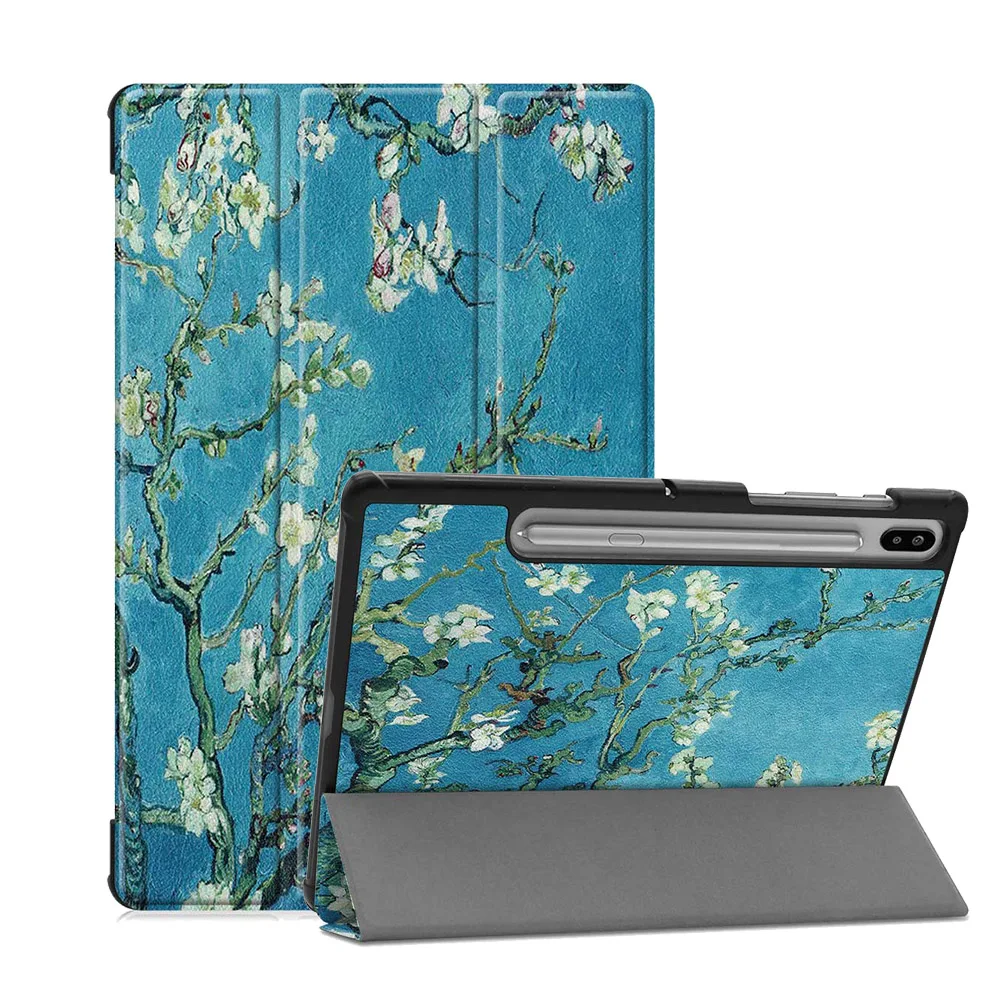 

Printed Tablet Cover For Samsung Galaxy Tab S6 10.5 SM-T860 SM-T865 2019 Funda Shell Cover PU Leather Flip Stand Smart Cover