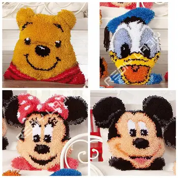

Latch Hook Kits Special Shaped Cushion Cover Pre-Printed Canvas Yarn Crocheting Crafts Pillow Case Sofa Bed Pillows Home Decor