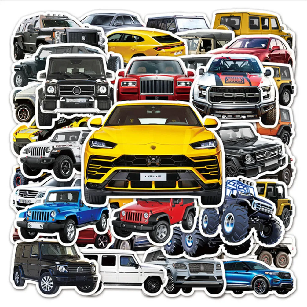 10/30/50PCS Off-road Vehicle Graffiti Hand Account Luggage Suitcase Helmet Decoration Waterproof Stickers Toy Wholesale | Игрушки и