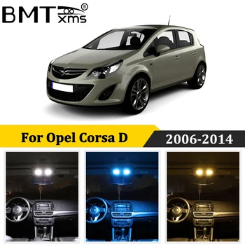 

BMTxms 9Pcs Car LED Interior Map Trunk Light License Plate Lamp Canbus For Vauxhall Opel Corsa D S07 2006-2014 Auto Accessories