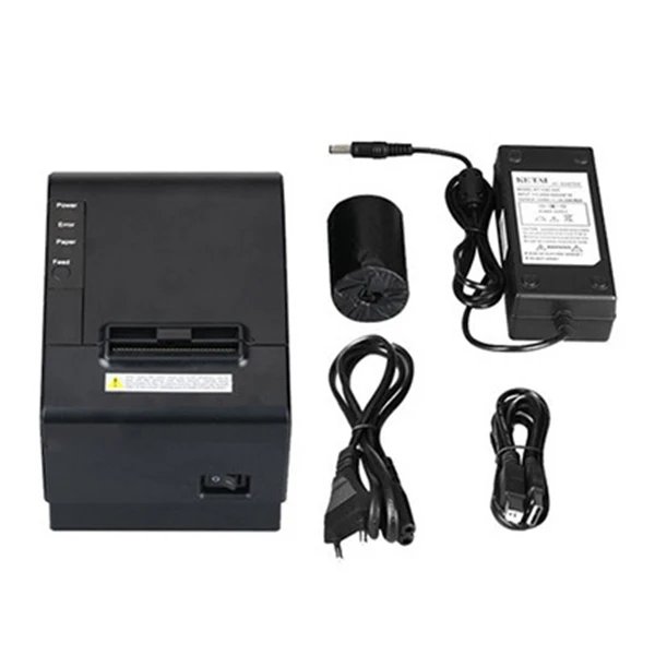 Небольшой чековый принтер 200 мм/сек. 80 мм чековый термопринтер с USB LAN Ethernet порт автоматический резак ЕС вилка