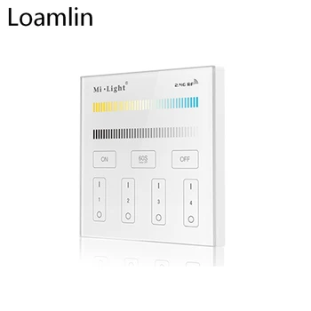 

Milight T2 AC220V 4-Zone CCT Adjust Smart Panel Remote Controller Color Temperature And Brightness For Led Strip Light Lamp Bulb