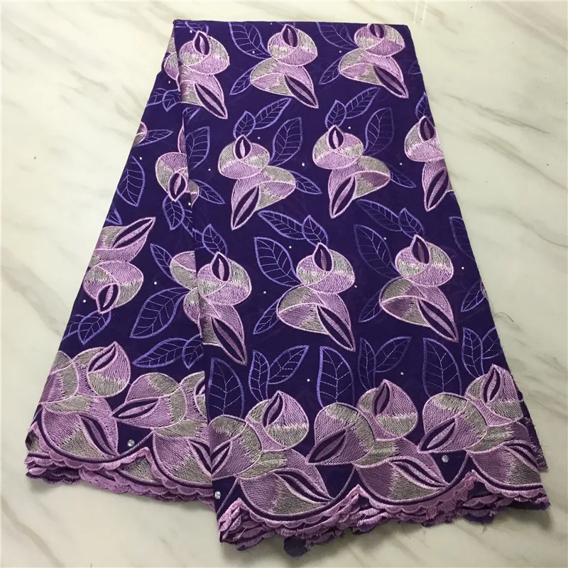

2020 модная швейцарская вуаль кружева в Швейцарии африканская кружевная ткань фиолетовая швейцарская Кружевная Ткань хлопковая кружевная ткань для платья KPL20137