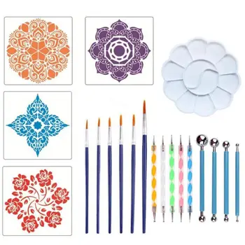 

20pcs/set Mandala Dotting Drawing Pen Tools for DIY Painting Brush Craft Stencil