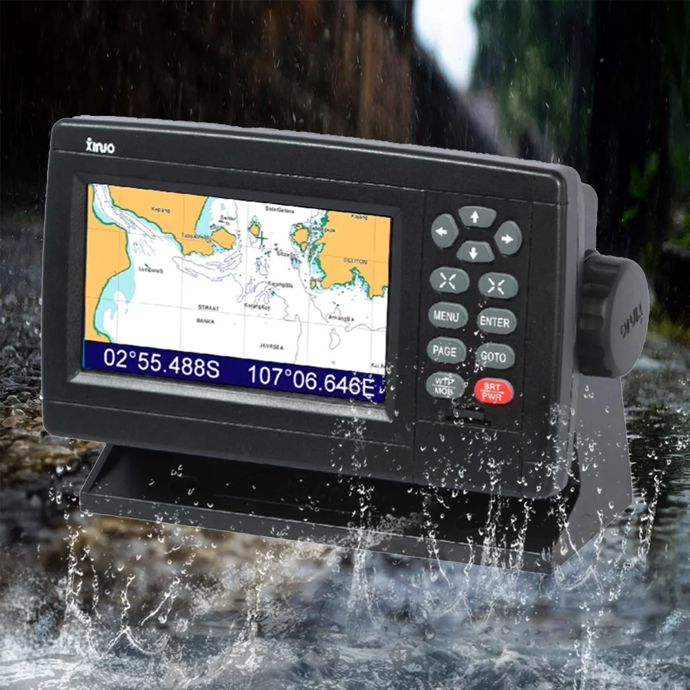XF-520 Marine Satellite GPS Navigator LCD Display Dual-Mode Positioning Boat Chart Plotter GPS Navigation Dual-mode Navigator