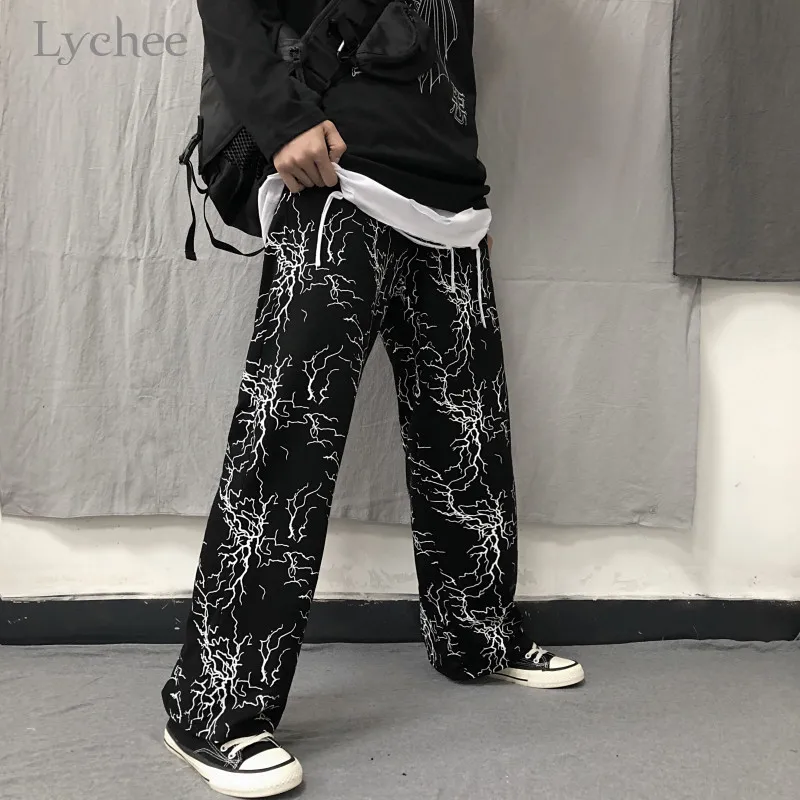 Личи Harajuku молния женские нижние штаны осенние прямые ноги леди с эластичной