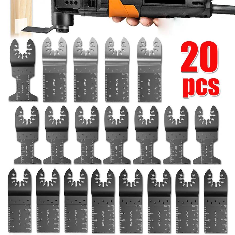 

20 PCS Multi-Function Bi-metal Precision Saw Blade Oscillating Multitool Saw Blade for Renovator Power Cutting Multimaster Tools