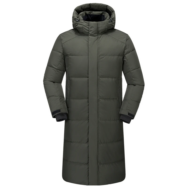 Хорошее зимнее мужское длинное пальто, изысканная Мужская однотонная парка с карманом на руку, теплые манжеты, дизайнерская дышащая тканевая куртка