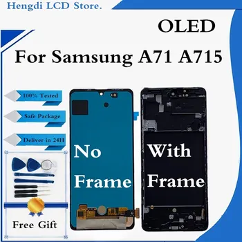

OLED LCD For SAMSUNG A71 A715 LCD Display Screen For Samsung Galaxy A71 A715 Touch Screen Digitizer For Samsung A715 Display