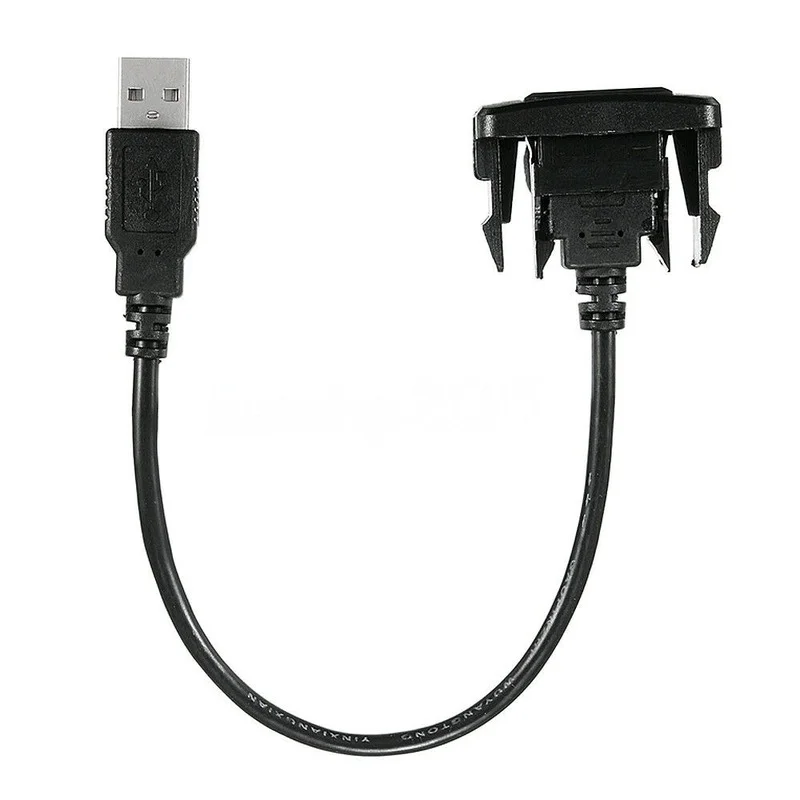 Cavo di prolunga USB maschio-femmina da 25cm adattatore per cavo di prolunga USB per montaggio a incasso per cruscotto automatico accessori per Auto neri per Toyota