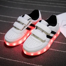 Светящиеся кроссовки с usb-зарядкой, Размеры 25-34, детская светящаяся обувь с подсветкой для девочек и мальчиков, светящиеся кроссовки с подсветкой