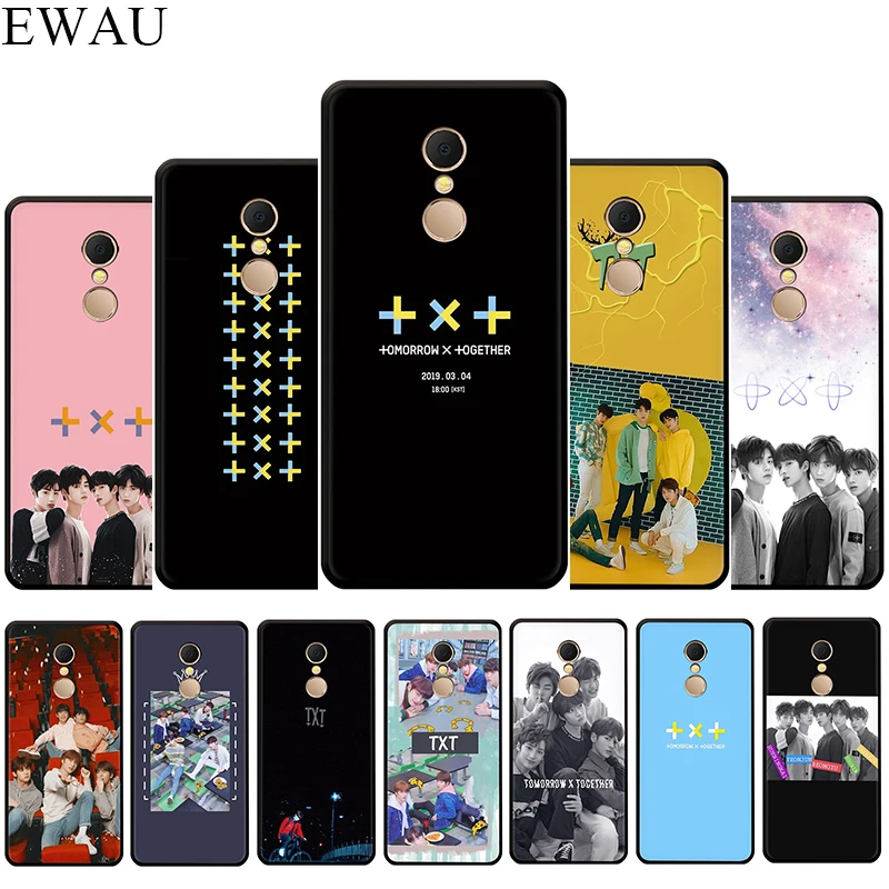 

EWAU TXT Silicone phone case for Xiaomi Redmi 4A 4X 5 5A 5Plus 6 6A 7A 6pro 7 S2 GO K20 Pro