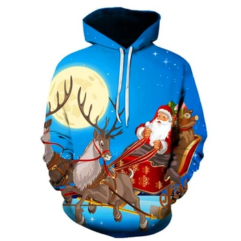

Christmas 3D Hoodies in kids and adult Caps Sweatshirts men/women Long Sleeve autumn winter warm fashion funny 3D Clothes