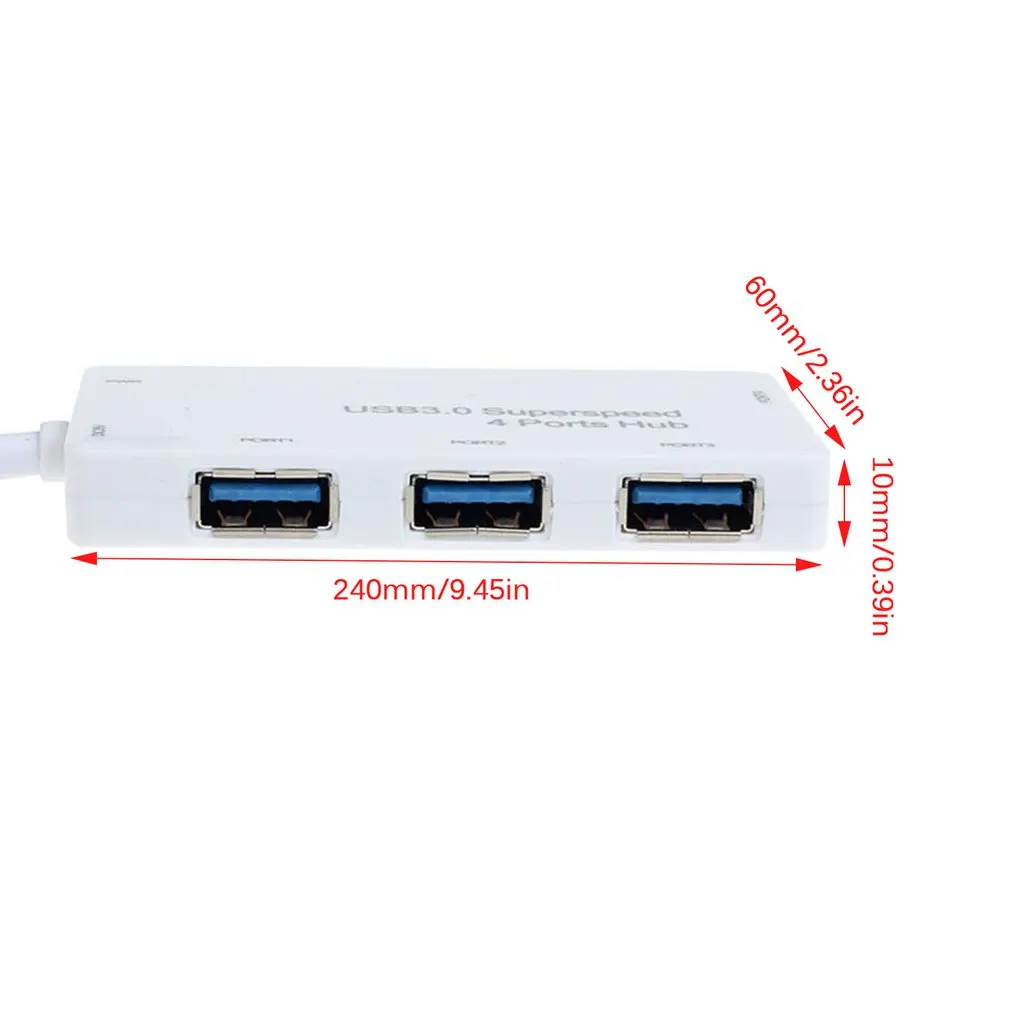 Usb 3.0 Hub Speed 4-Port Usb Splitter Usb Hub 3.0 Adapter Laptop Accessories Hab Usb For Pc Personal Computer