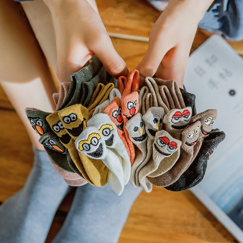 1 Pair of Shallow Mouth Korean Japanese Smiling Face Socks Embroidered Funny Socks Couple Ship Socks Funny Socks Men and Women 1 Pair of Shallow Mouth Korean Japanese Smiling Face Socks Embroidered Funny Socks Couple Ship Socks Funny Socks Men and Women