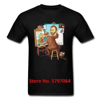 

Funny Men's Tshirt Van Gogh Triple Self Portrait Father Day Cotton Custom O Neck Novelty Tops Tees T Shirt Printed T-Shirts