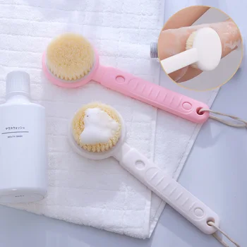 

Bath Brush Cleaning Brush Creative Pure Color Rubbing Back Brush Bath Brush Long Handle Soft Hair Adult Bath Brush Back Brush