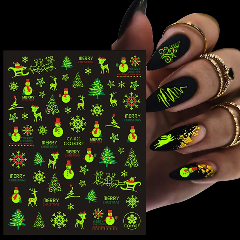 1pcメリークリスマス夜光ネイルステッカー蛍光クリスマス冬のスライダーチャームダークマニキュアdecals Tips Stickers Decals Aliexpress 1pcメリークリスマス夜光ネイルステッカー蛍光クリスマス冬のスライダーチャームダークマニキュアdecals Tips Stickers Decals Aliexpress