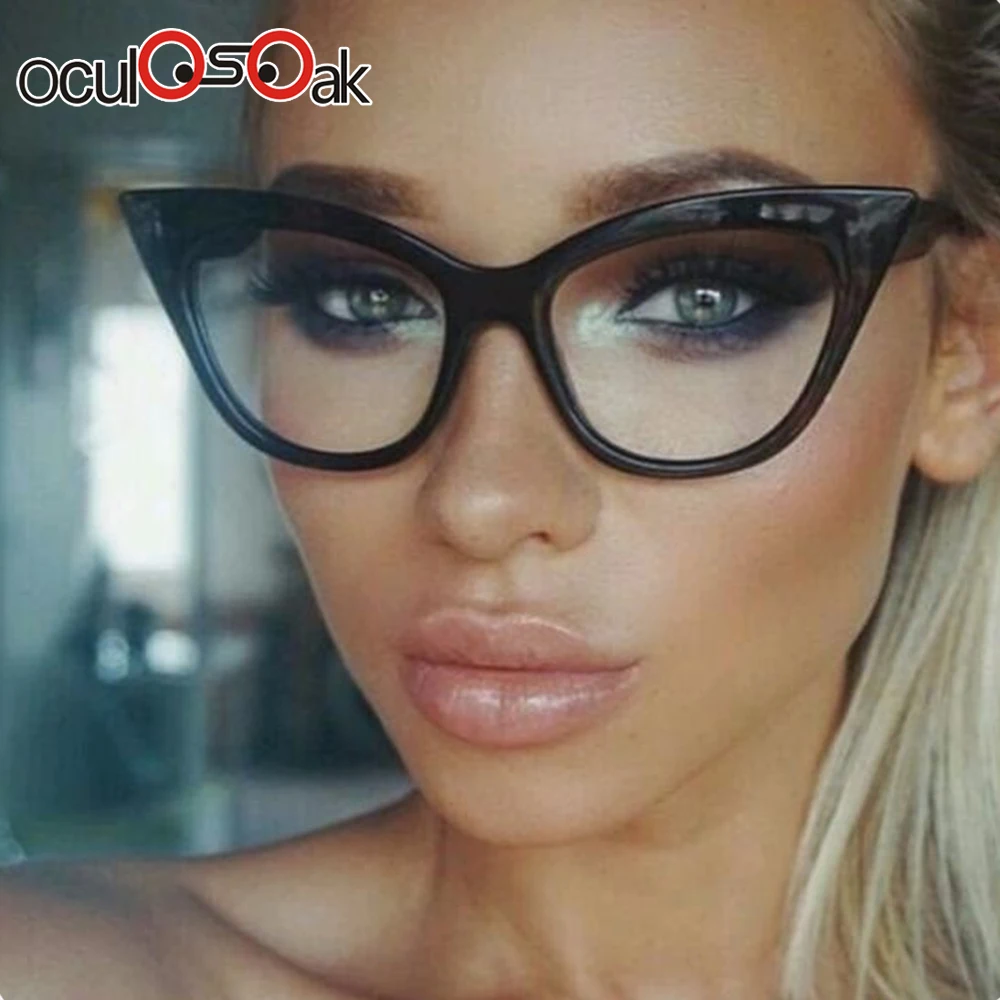 Новые сексуальные кошачьи глаза оптические очки женские прозрачные дизайнерские очки винтажные прозрачные оптическая рамка для очков oculos