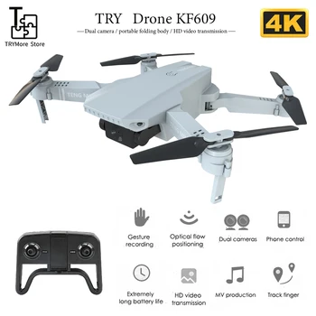 

2020 New Kf609 Folding Drone Dual Cameras Optical Flow 4k Hd Smart Follow Folding Body Gesture Setting Aerial Toy Quadcopter