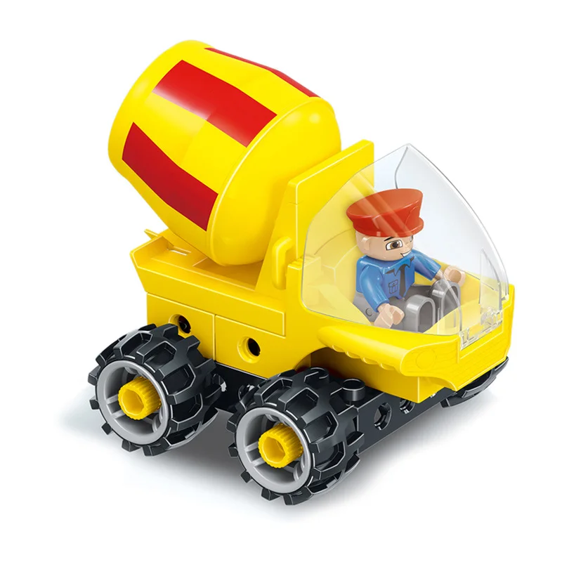 

Large Particle Building Block Engineering Mixer Truck Children Enlightenment Puzzle Toy Building Block Accessories