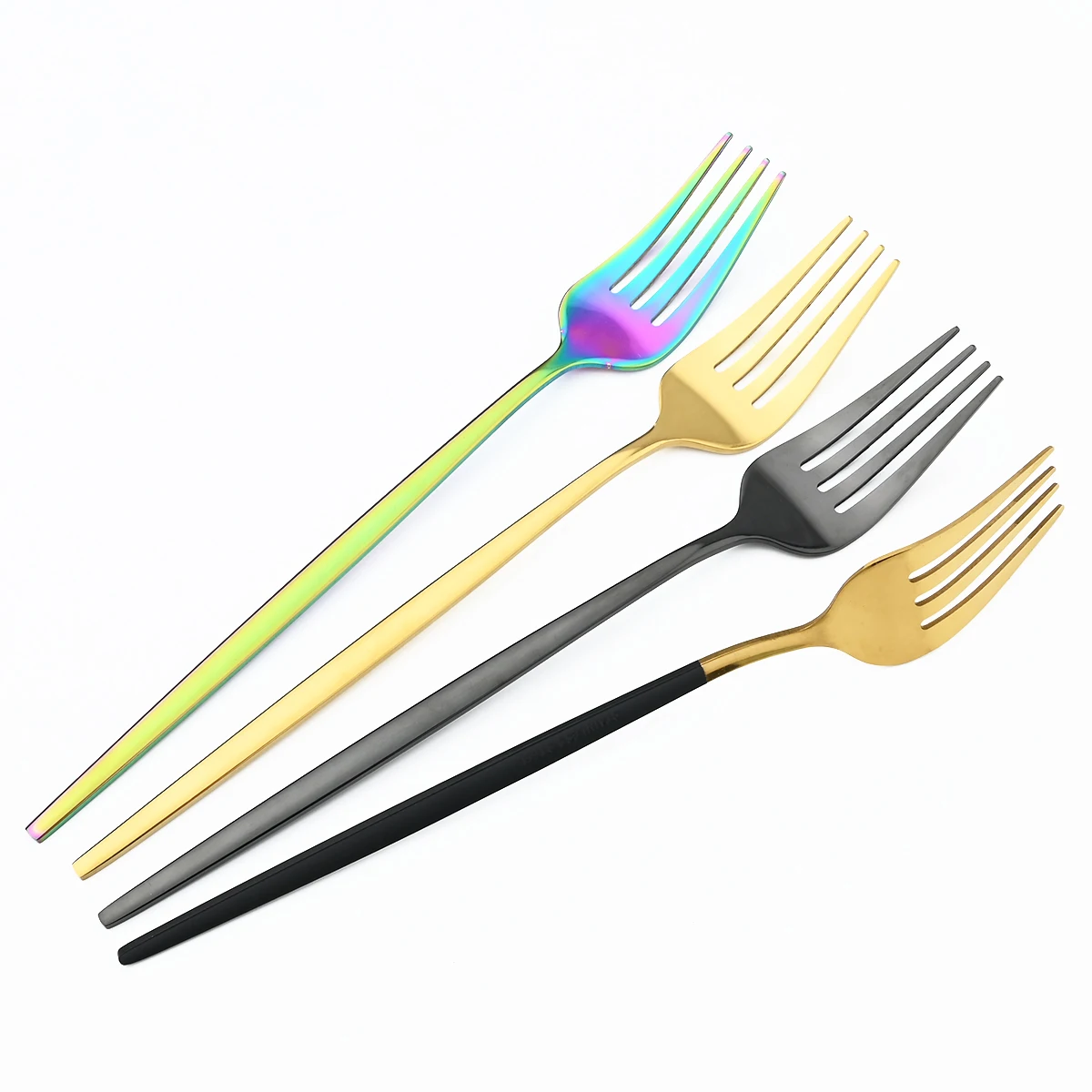 Cutlery Set Western Style Cutlery Set Picnic Cutlery Set Stainless Steel Cutlery Set 4Pcs/Set Colorful Dinnerware Set Knife Fork Coffee Spoon Silverware