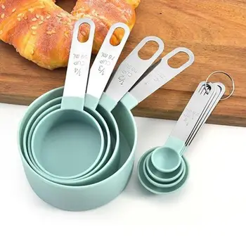 

4pcs Measuring Cup Spoons Silicone Coffee Sugar Scoop Baking Measuring Cups Cooking Baking Accessories Kitchen Tools