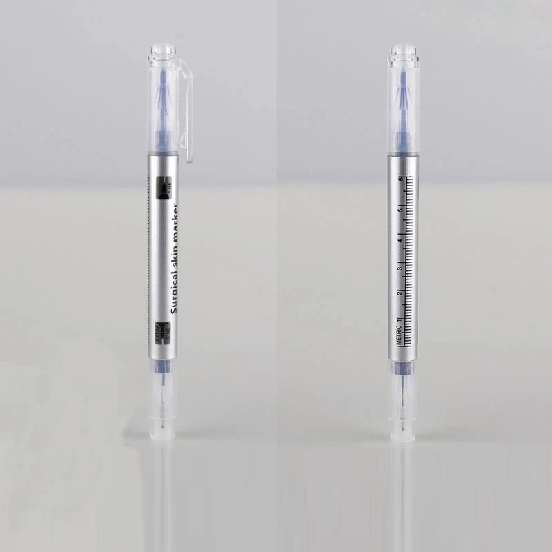 

1 pcs Microblading Semi Permanent Makeup Surgical Skin Marker Eyebrow Tattoo Marking Pen Measure Ruler Scribe Tool