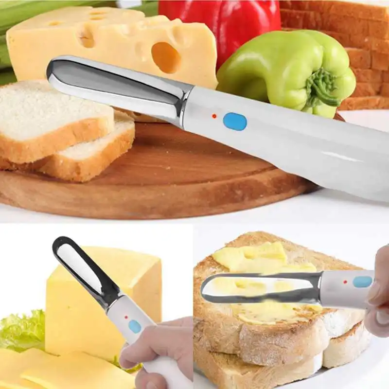 Кухонный нож для разогрева мороженого, быстрого нагрева, с лезвием из цинкового сплава и перезаряжаемым литиевым I