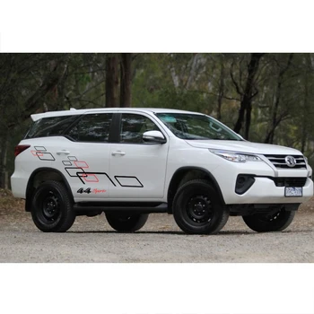 

Car Stickers Racing Grid Styling Side Door Stripe Graphic Vinyl Car Decoration Decals Custom Fit For TOYOTA FORTUNER