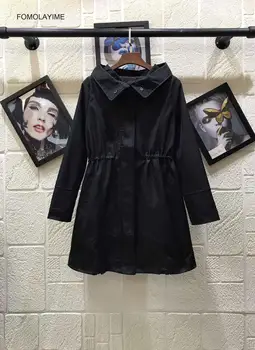 

2020 Spring Trench High Quality New Women Classic Fashion Loose Hooded Long Trench Coats