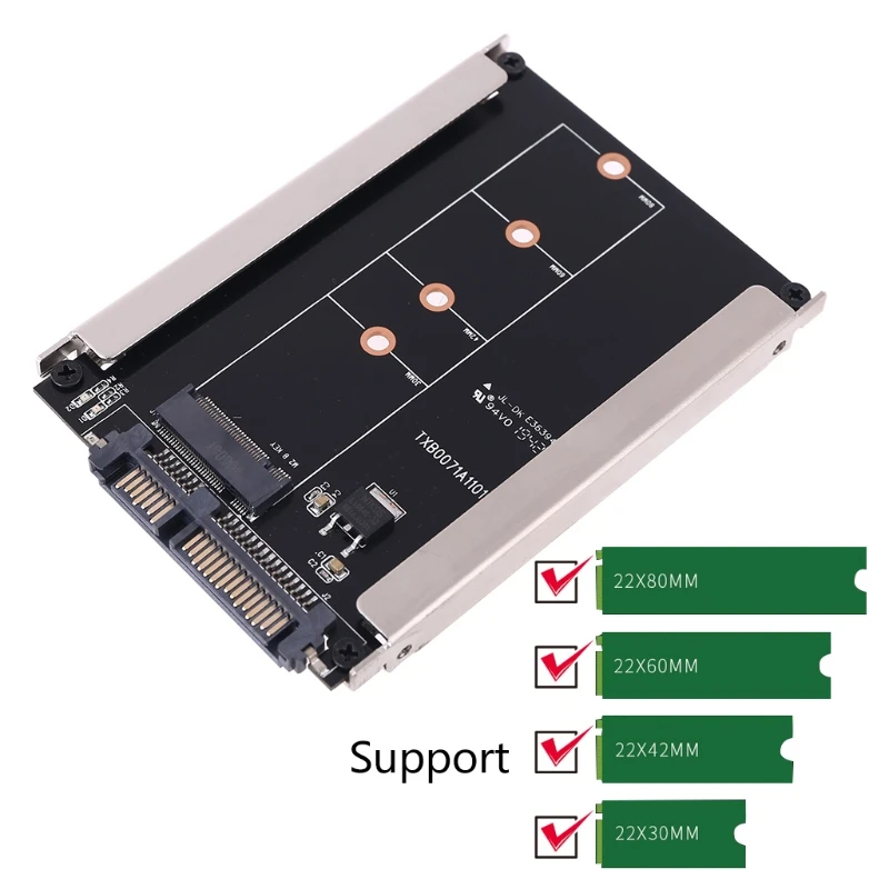 

SATA 3 to M.2 B Key NGFF SSD 6Gbps/s Expansion Card Adapter Module with Enclosure Socket