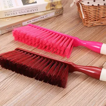 

New Hand Broom Plastic Handle Soft Bristles Multi Fuction Natural Dusting Brush for Kitchen Bathroom Supplies Tools
