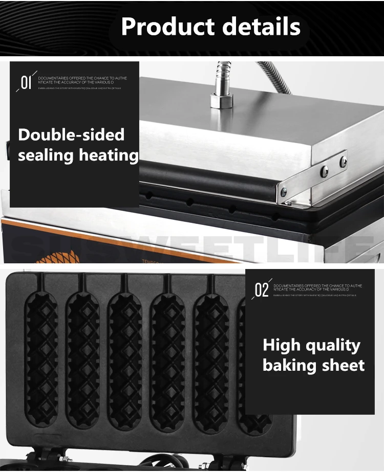 

6 grids electric French hot dog stick machine Crispy machine Sausage machine Commercial muffin milk stick machine