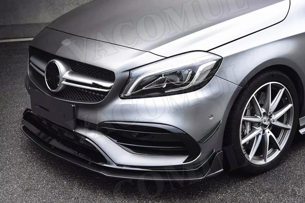 Карбоновый передний бампер для губ спойлер для Benz A Class W176 A200 A250 A45 AMG- автомобильный Стайлинг