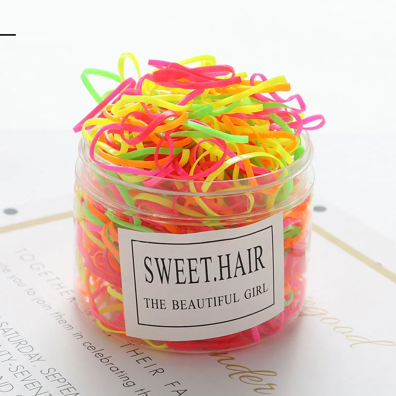

500 pc/Set Baby Hair Accessories Elastic Scrunchie Fashion Hair Tie Rubber Bands For Hair