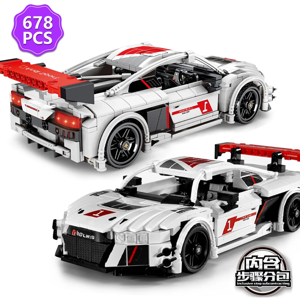 Creatoring Expert высокотехнологичная серия City A8 R8 Formula Racing 488 GTE SUV RSR Moc модульные блоки