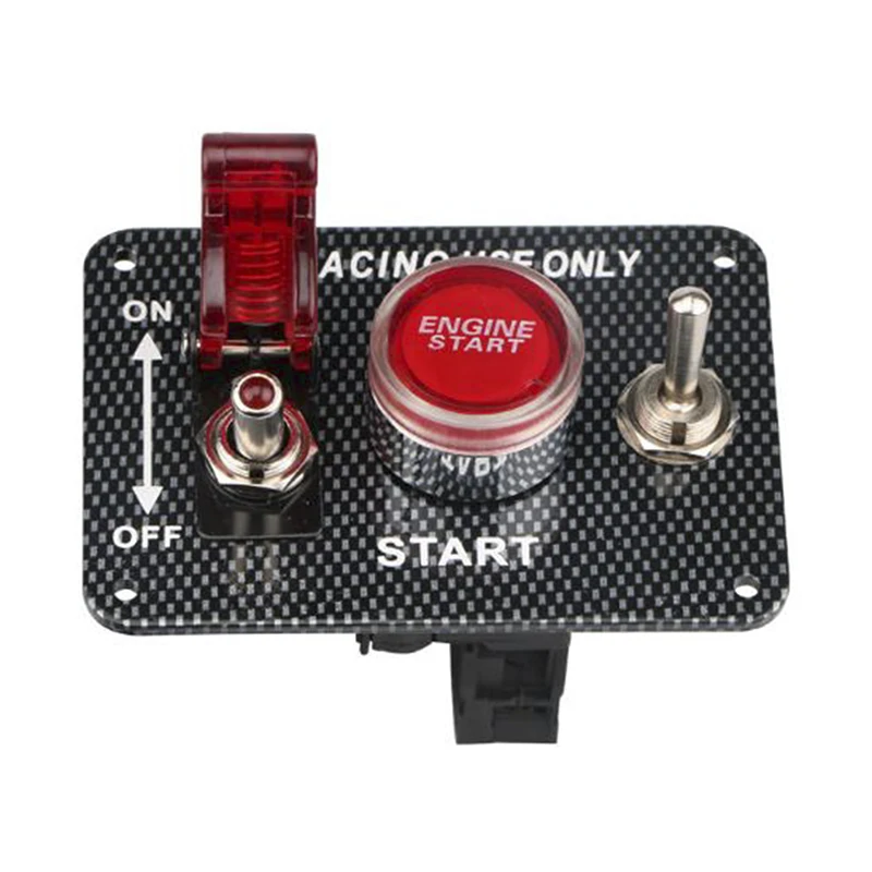 Hot sale Car Toggle Ignition Starter Push Button With Red LED Car Switch Switch Panel 12V Engine Start